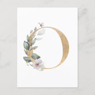Letter O Monogram Postcard