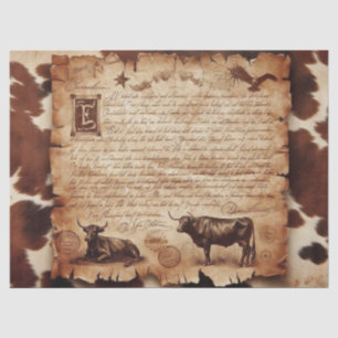 Letter on Cowhide 1 Tissue Paper