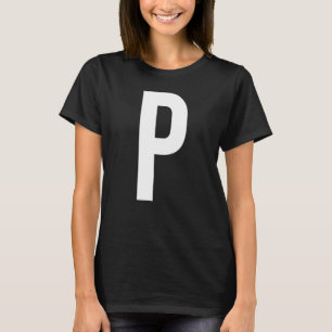LETTER P ALPHABET MONOGRAM INITIAL T-Shirt
