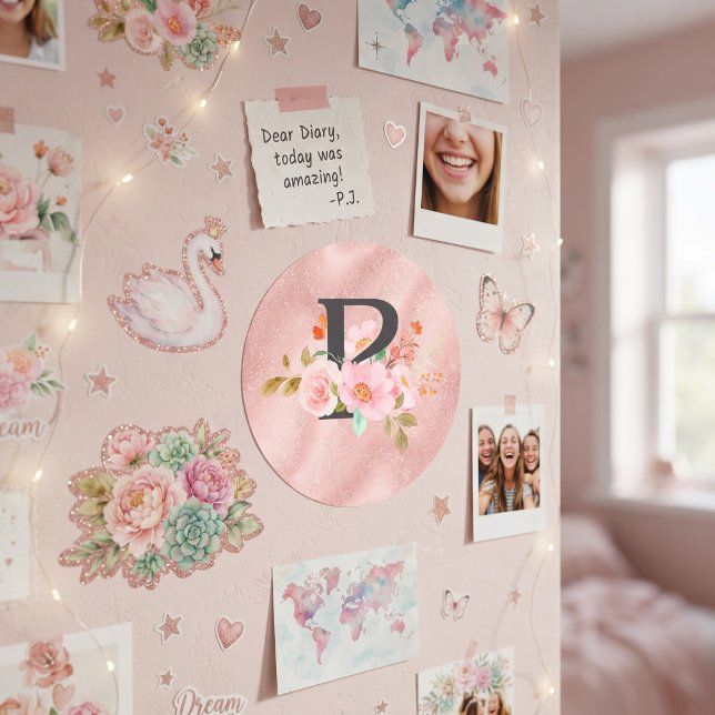 Letter P Classic Round Sticker (Creator Uploaded)