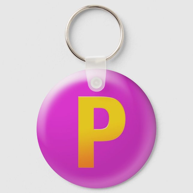 Letter P Key Ring (Front)