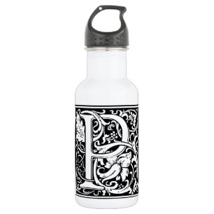 Letter P Mediaeval Monogram Art Nouveau 532 Ml Water Bottle