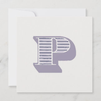 Letter ‘P’ Monogram Invitation