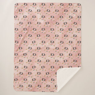 Letter P Sherpa Blanket