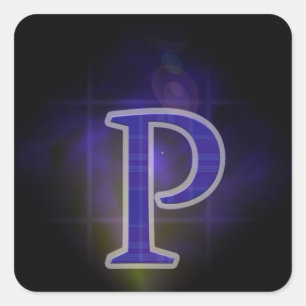 Letter P Square Sticker