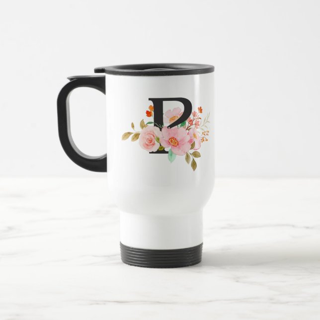 Letter P Travel Mug (Left)