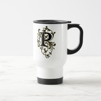 Letter 'P' Wrapped in Golden Vines - Mug