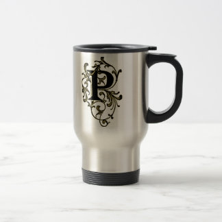 Letter 'P' Wrapped in Golden Vines - Mug