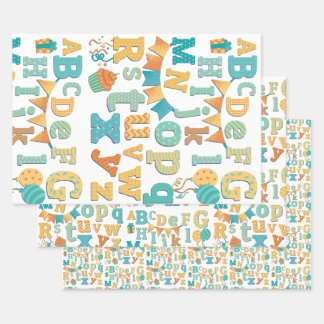 Letter Party  Wrapping Paper Sheet