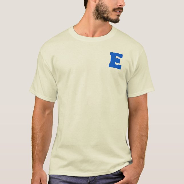 Letter Pride E Blue.png T-Shirt (Front)