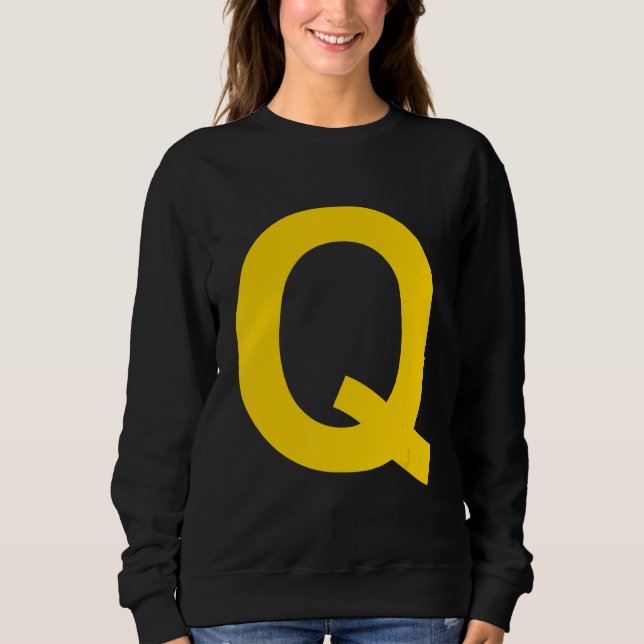 Letter Q Capital Alphabet Sweatshirt (Front)