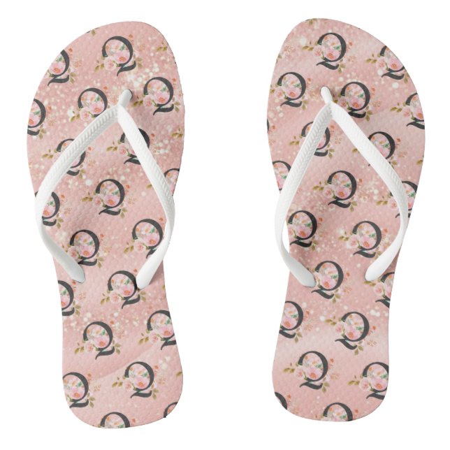 Letter Q Jandals (Footbed)