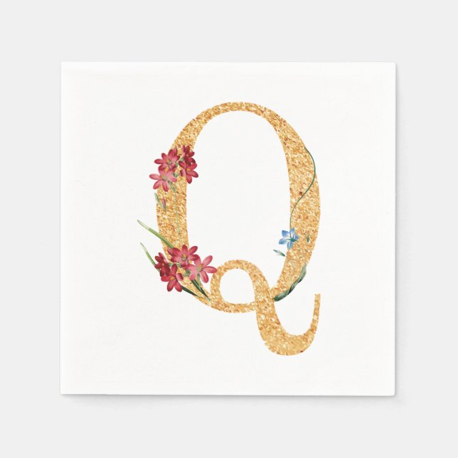 Letter q napkin (Front)