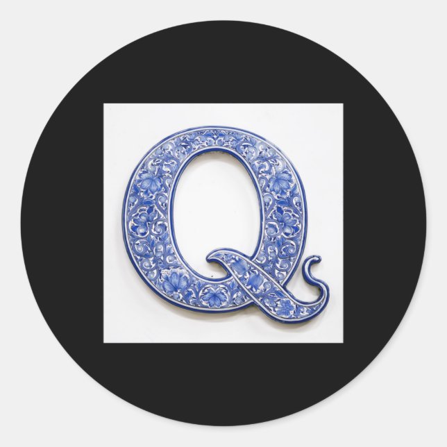 Letter Q Sticker  (Front)