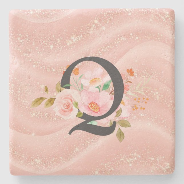Letter Q Stone Coaster (Front)