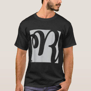 LETTER R ELEGANT CURSIVE CALLIGRAPHY INITIAL MONOG T-Shirt