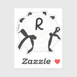 Letter R Initial Black And White Bow Vintage Cake 