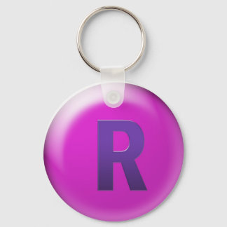 Letter R Key Ring