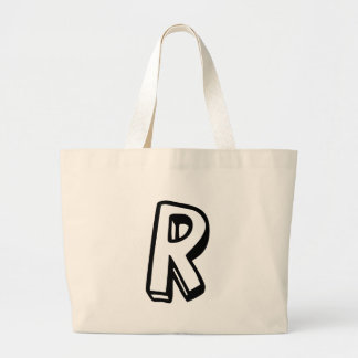 Letter R Large Tote Bag