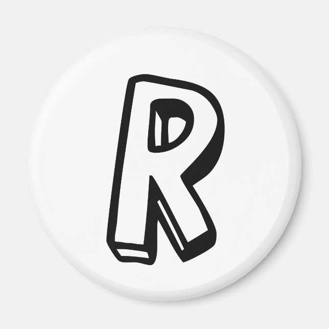 Letter R Magnet (Front)