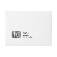 Letter R Mediaeval Monogram Art Nouveau
