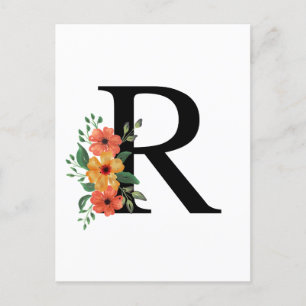 Letter R Postcard