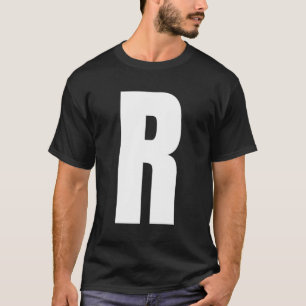 Letter R R Upper Case Alphabet Halloween T-Shirt