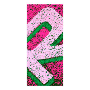 Letter r rack card