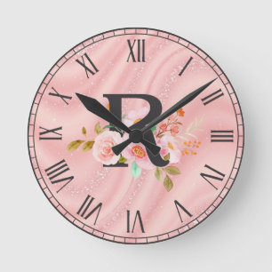 Letter R Round Clock