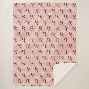 Letter R Sherpa Blanket