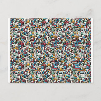 Letter R Stereogram Magic Eye - No Envelope Postcard
