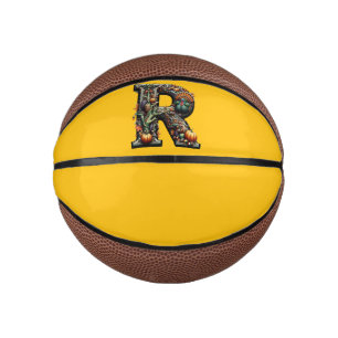 Letter R Thanksgiving style turkey  Mini Basketball