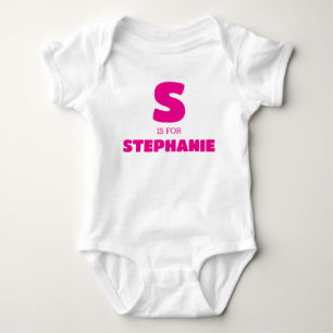 Letter S Baby Clothes, Baby Name One Piece  Bodysuit