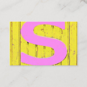 Letter s business card