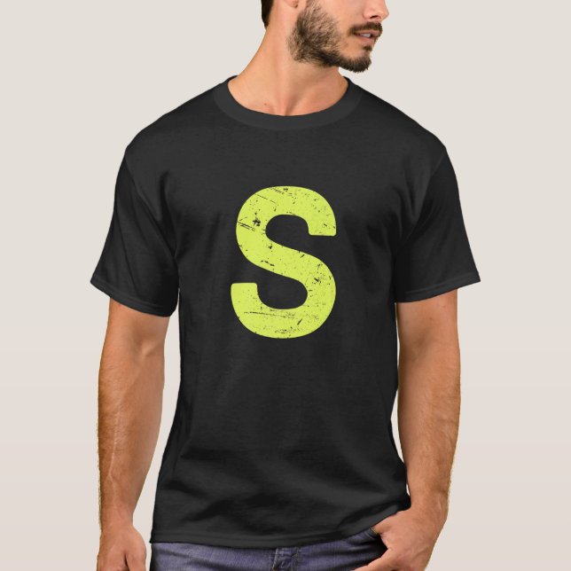 Letter S Capital Alphabet T-Shirt (Front)