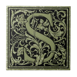 Letter S First Letter Monogram Tile