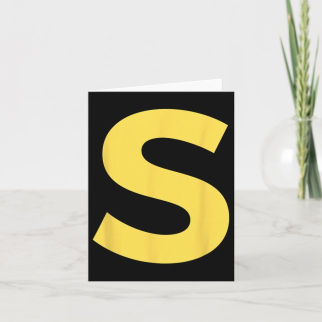Letter S Funny Group Matching Halloween Costume  Card (Front)