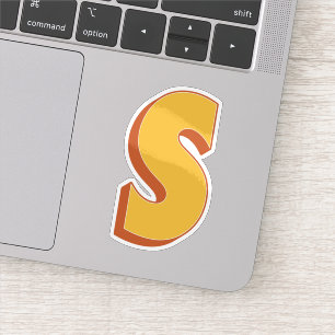 Letter S Monogram, Bold 3D Type Font Initial