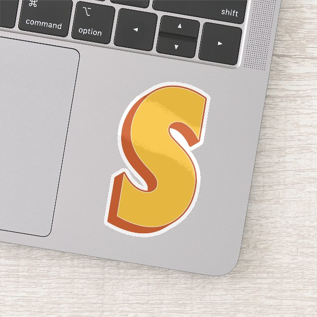 Letter S Monogram, Bold 3D Type Font Initial  (Detail)