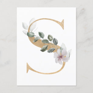 Letter S Monogram Postcard