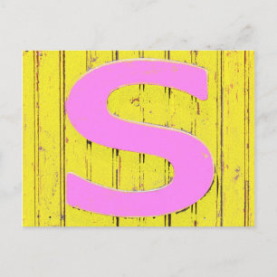 Letter s postcard