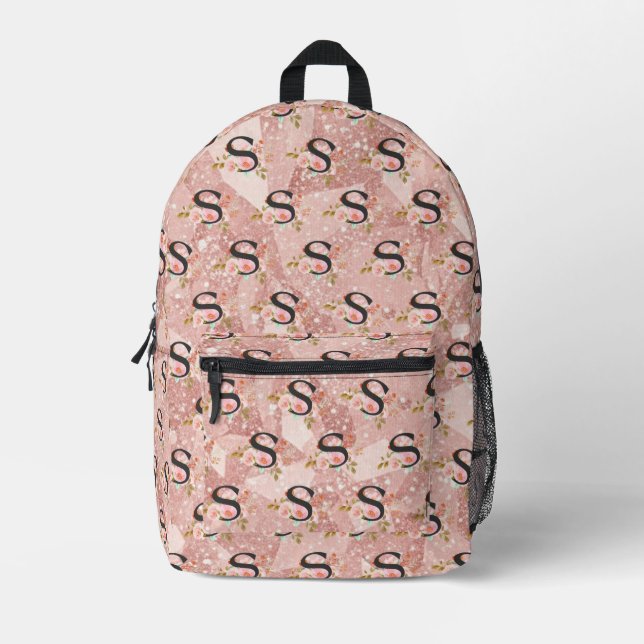 Letter S Printed Backpack (Front)