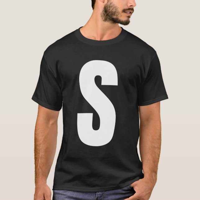 Letter S S Upper Case Alphabet Halloween T-Shirt (Front)
