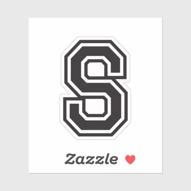 Letter S sporty college font alphabet (Sheet)