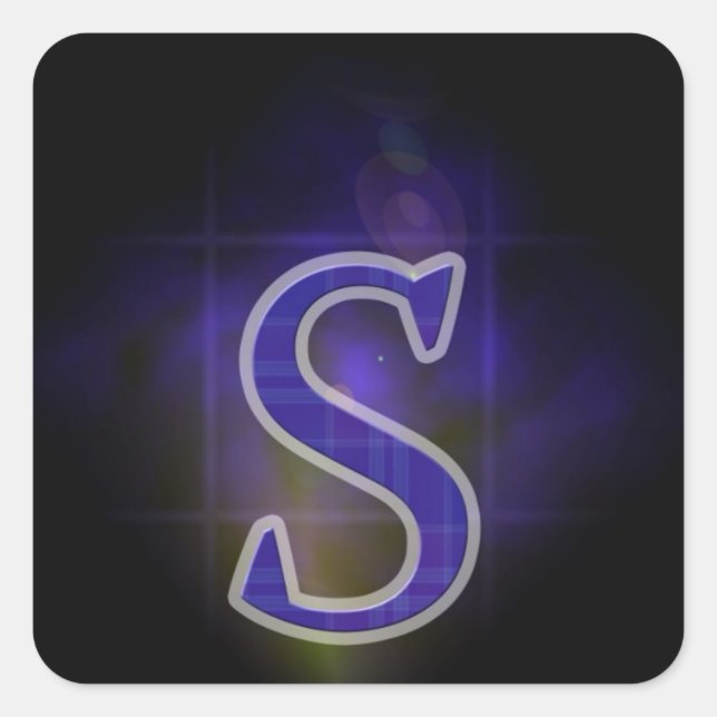 Letter S Square Sticker (Front)