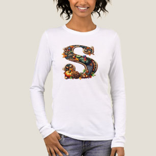 Letter S Thanksgiving turkey style gift  Tri-Blend Shirt