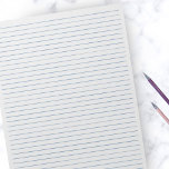 Letter Size  8.5" x 11"  Blue Lines College Ruled Notepad<br><div class="desc">Standard Letter Size Pages - 8.5" X 11" with Blue Lines on Each Page for Easy Writing - One Sided Notebook Paper - College Ruled</div>