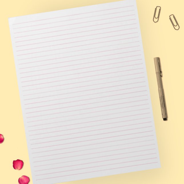 Letter Size  8.5" x 11"  Pink Lines College Ruled Notepad (Creator Uploaded)