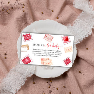 Letter Stamp Sweetheart Books For Baby Shower Enclosure Card