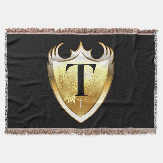 Letter T Capital Alphabet Throw Blanket (Front)